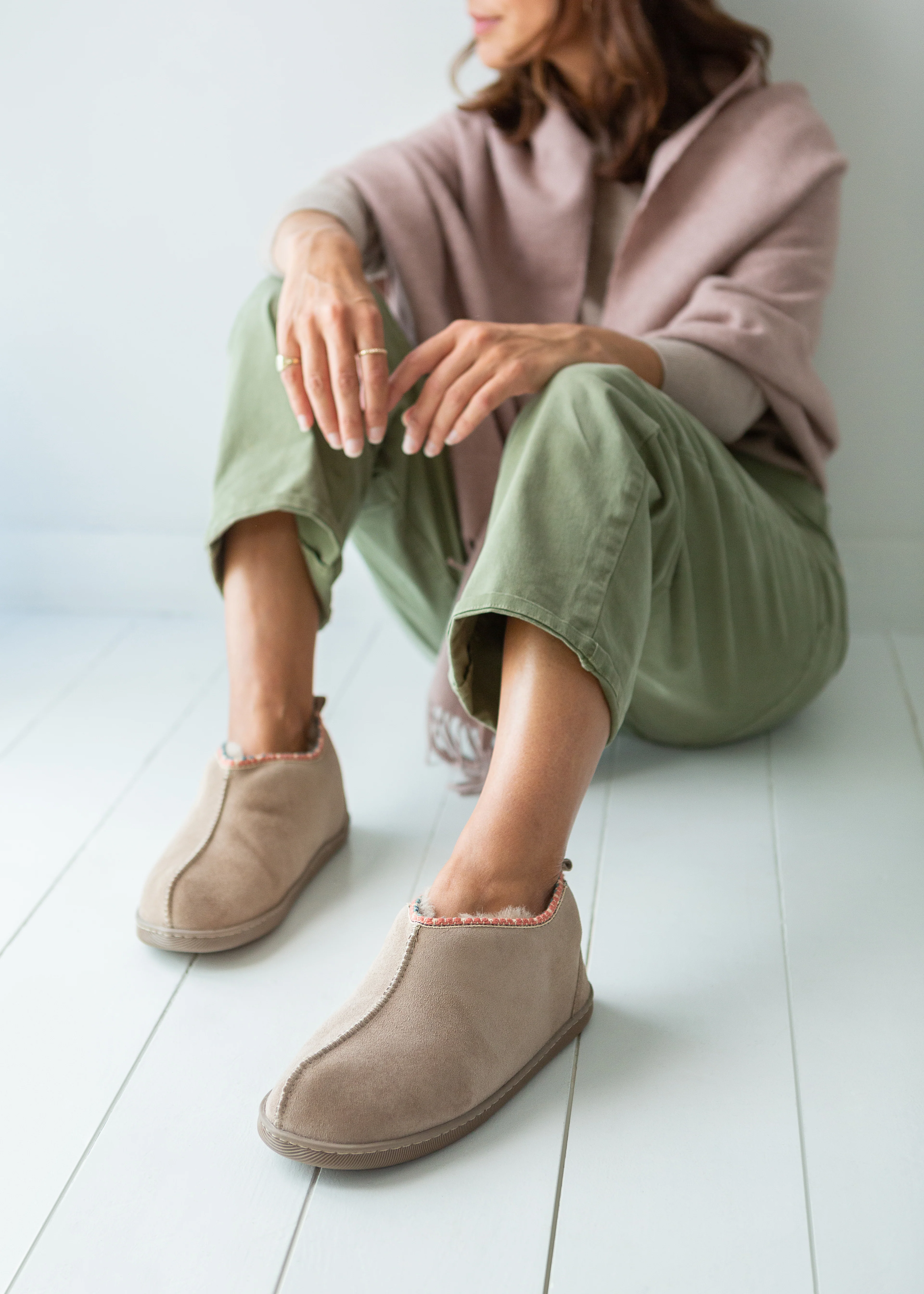 Agnes Sheepskin Boots - Pale Beige - Image 4
